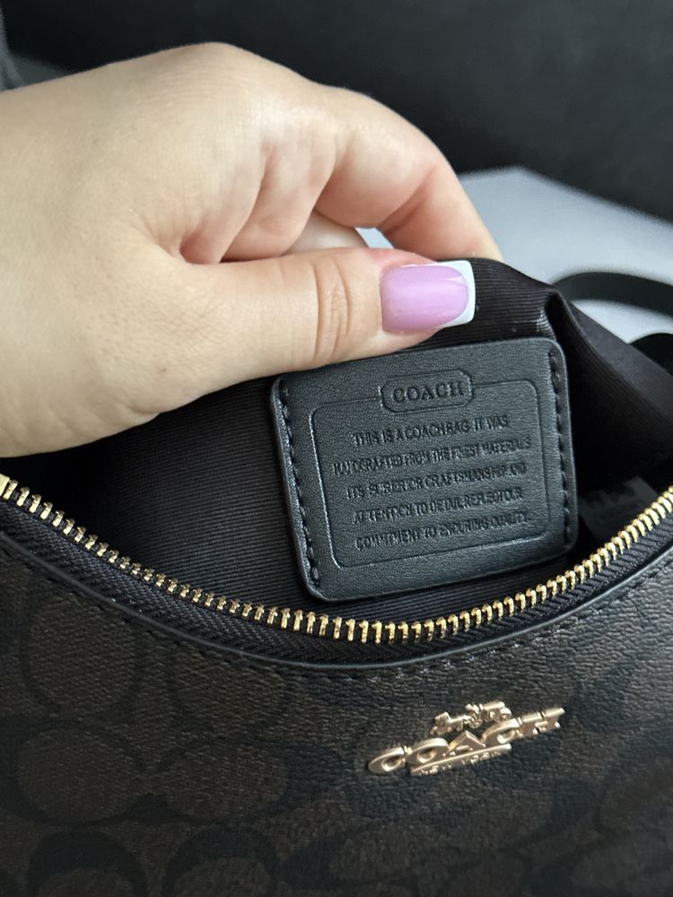 Сумка Coach Teri Shoulder Bag, коуч, коач біла, чорна , шоколадна