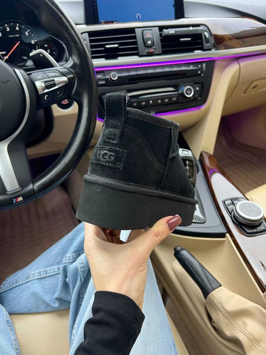 Уггі UGG Ultra Mini Black Platform Угг Преміум (36-41)