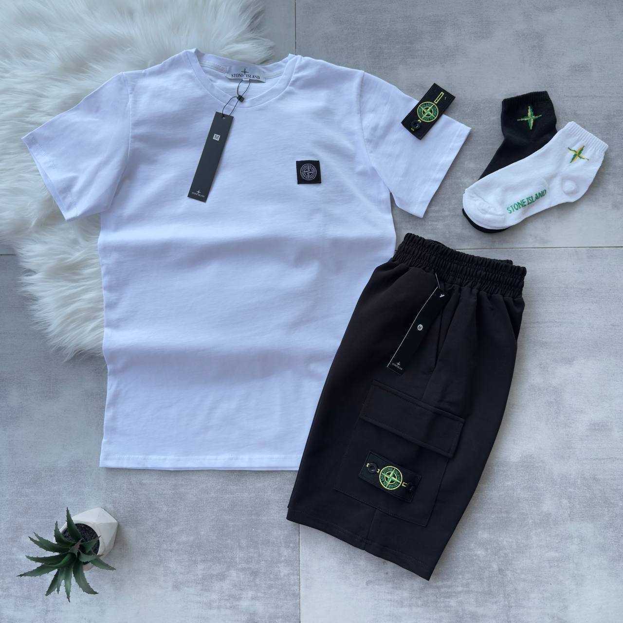 Костюм Stone Island футболка шорти Стон Айленд комплект літній XS-3XL