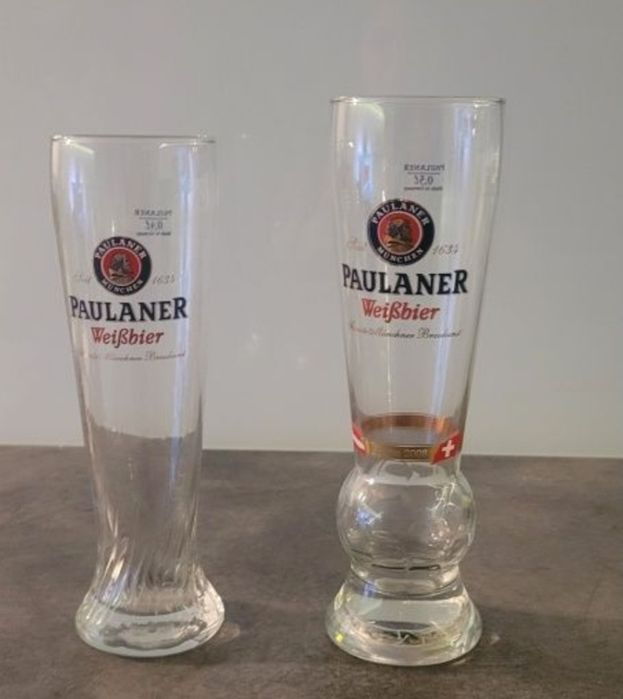 2 Szklanki kufle do piwa Paulaner 0.5l i 0.4l