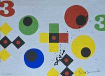 Serigrafia sobre papel artesanal de José de Guimarães