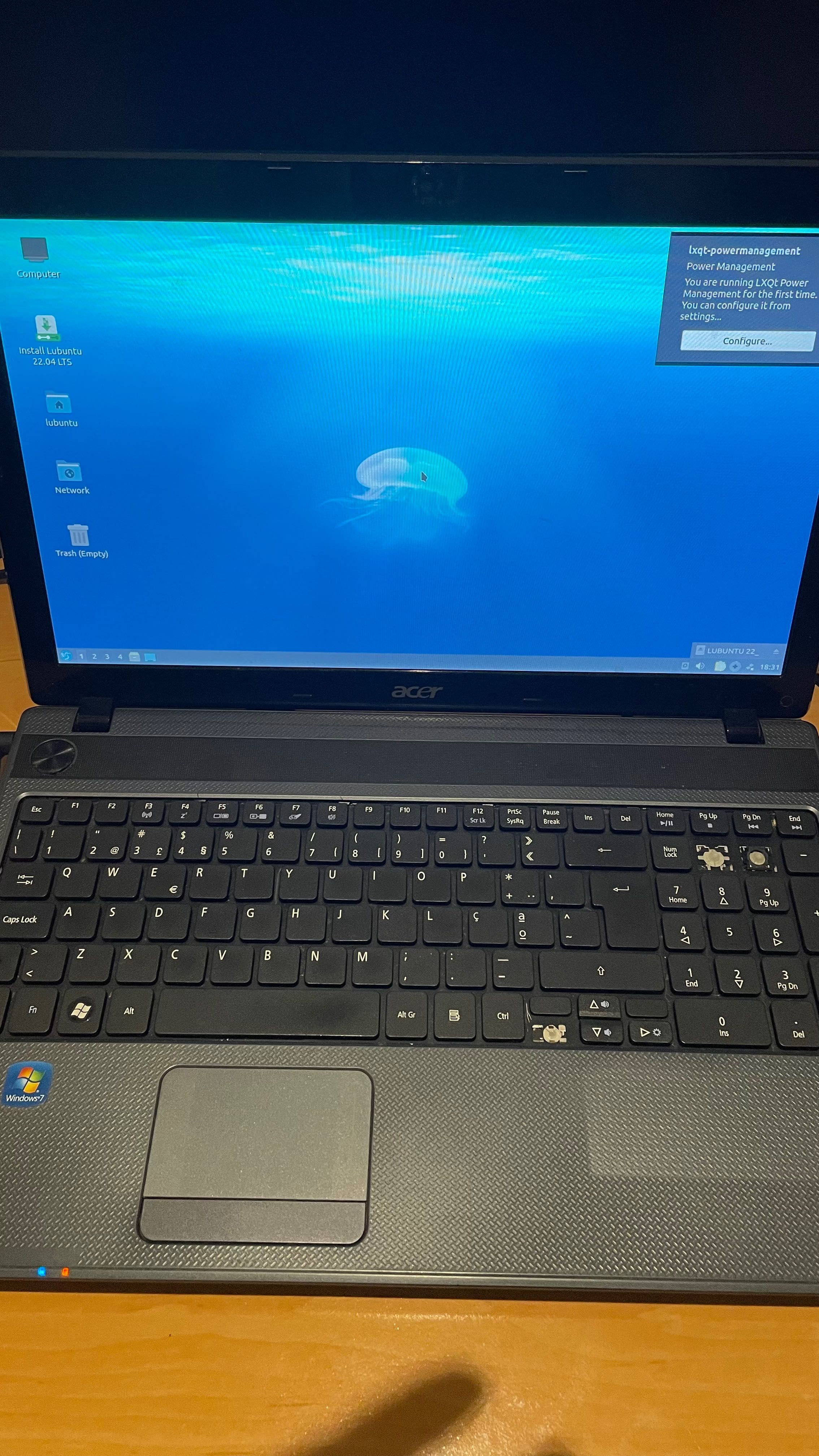 Portátil acer a funcionar para peças