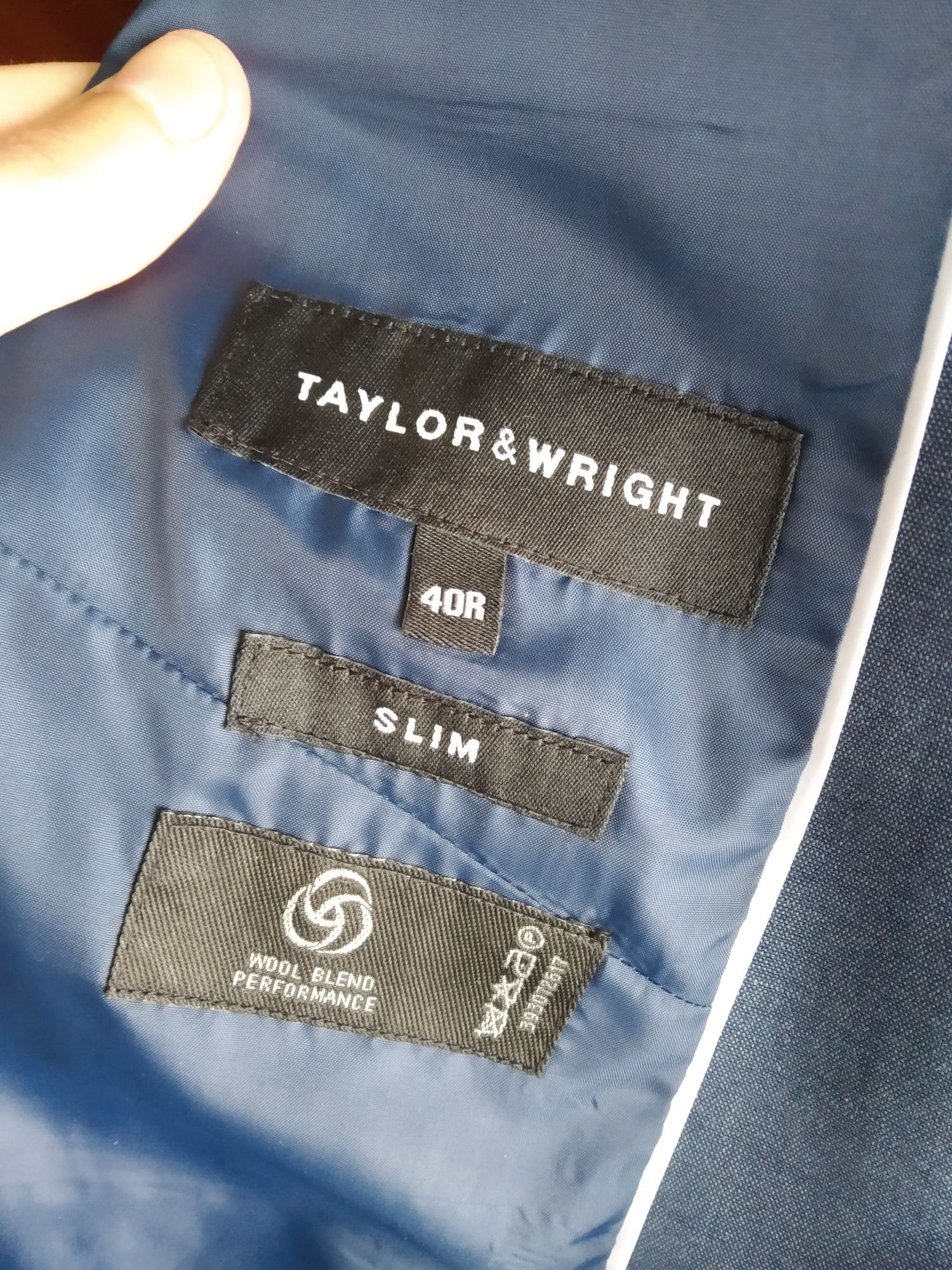 Taylor and Wright wool blend slim fit jacket marynarka męska wełna