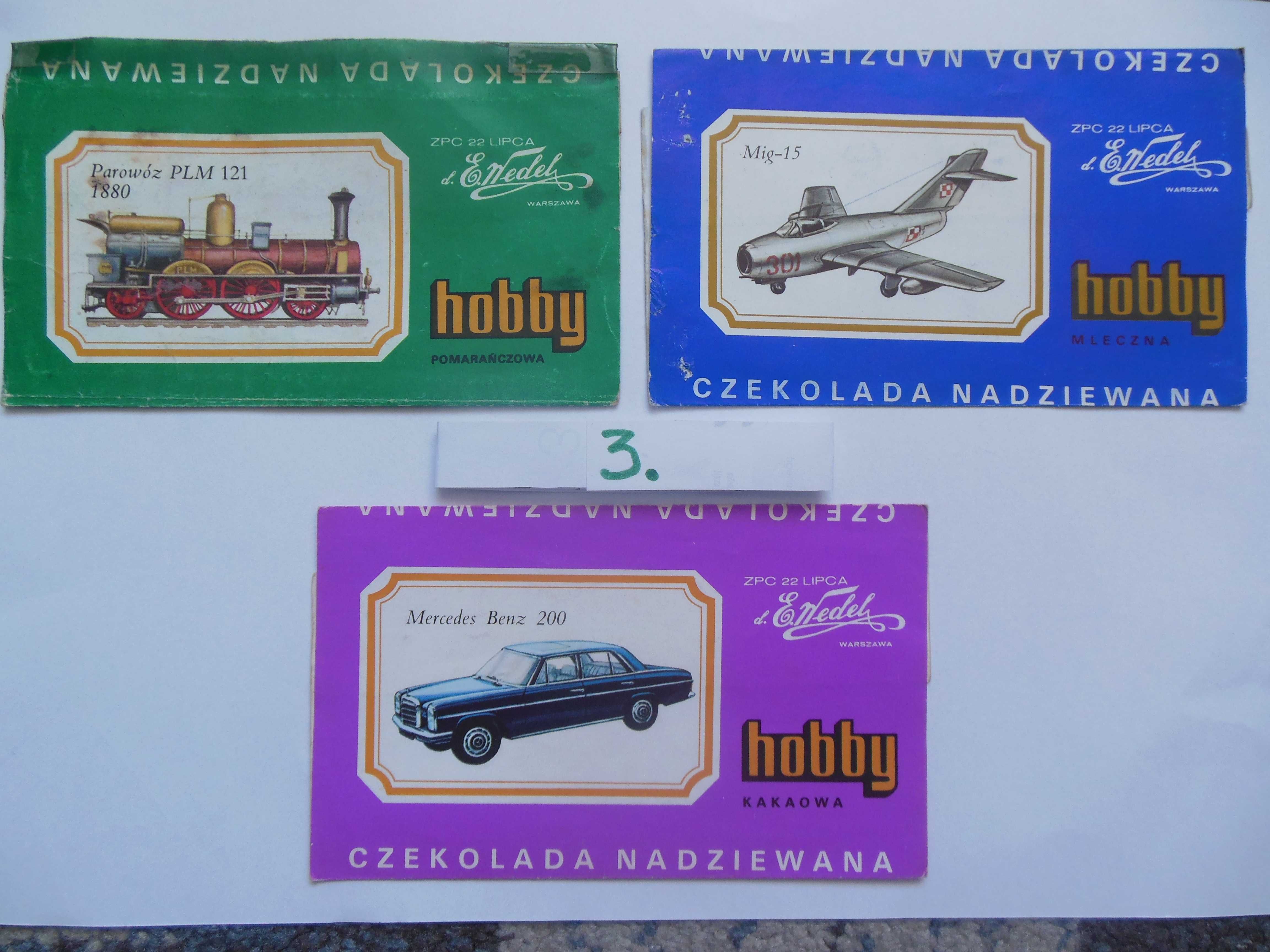 Opakowanie z czekolady Wedel-Hobby z PRL.
