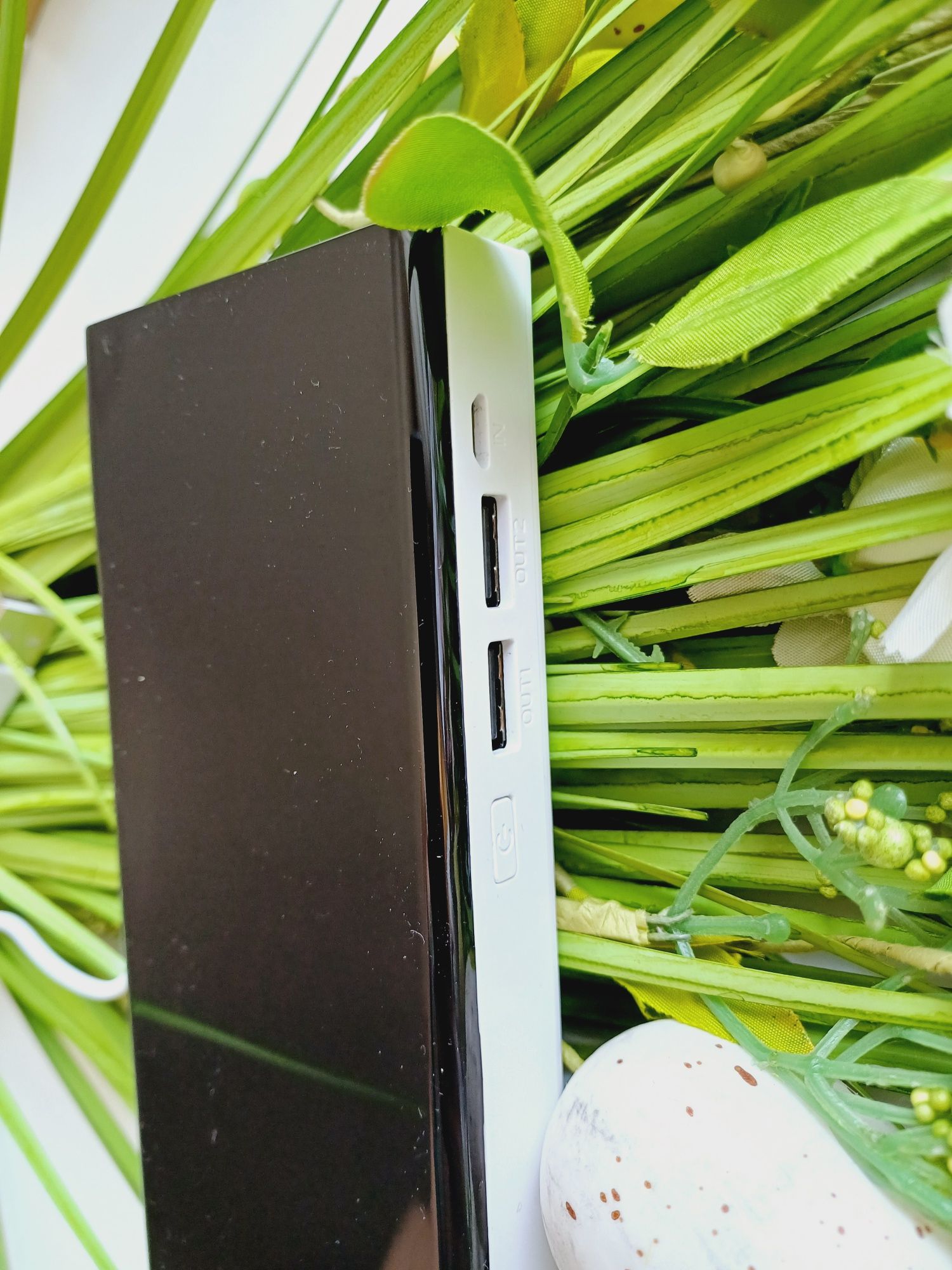 Biały powerbank,  power bank, 20 000 mAh