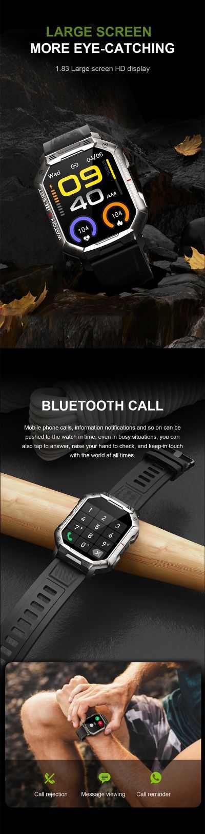 Акція! Тактичний годинник|Смарт часы|Smart Watch Berea NX3