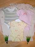 62-68cm, Set x3szt Body Krótki Rękaw Kolorowa Wiosna Dziewczynka Napy