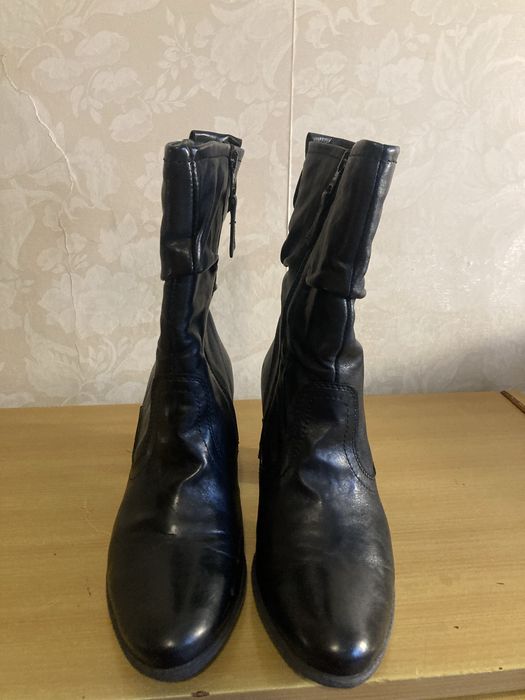 Сапоги осение кожаные