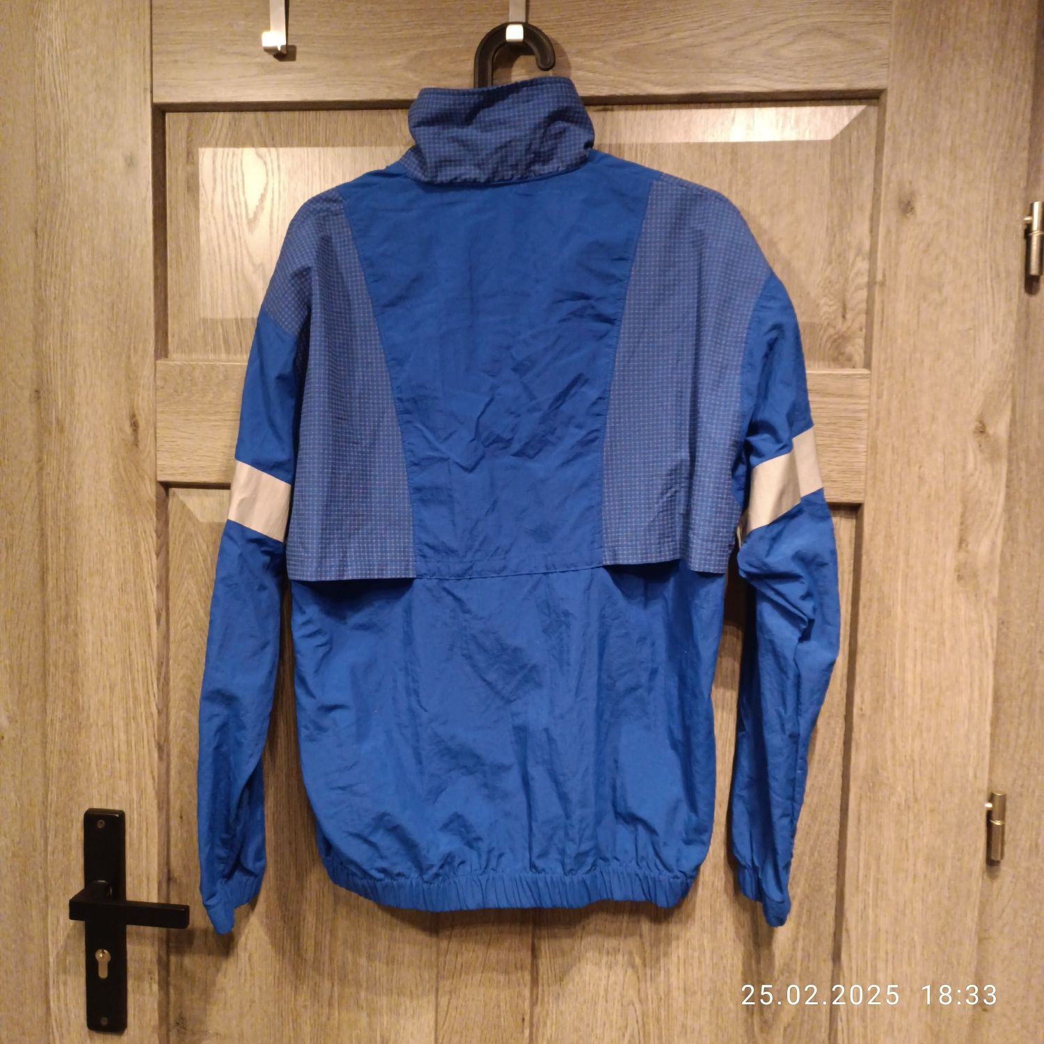 Bluza dres kresz PRL cresh granatowa niebieska odblaskowa S dresowa