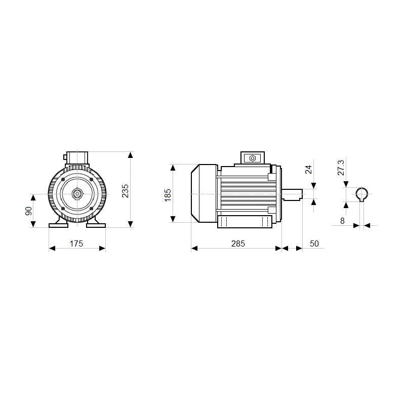 Silnik elektryczny 3fazowy 400V typ B3 moc: 1,1kW obroty: 1400 obr/min