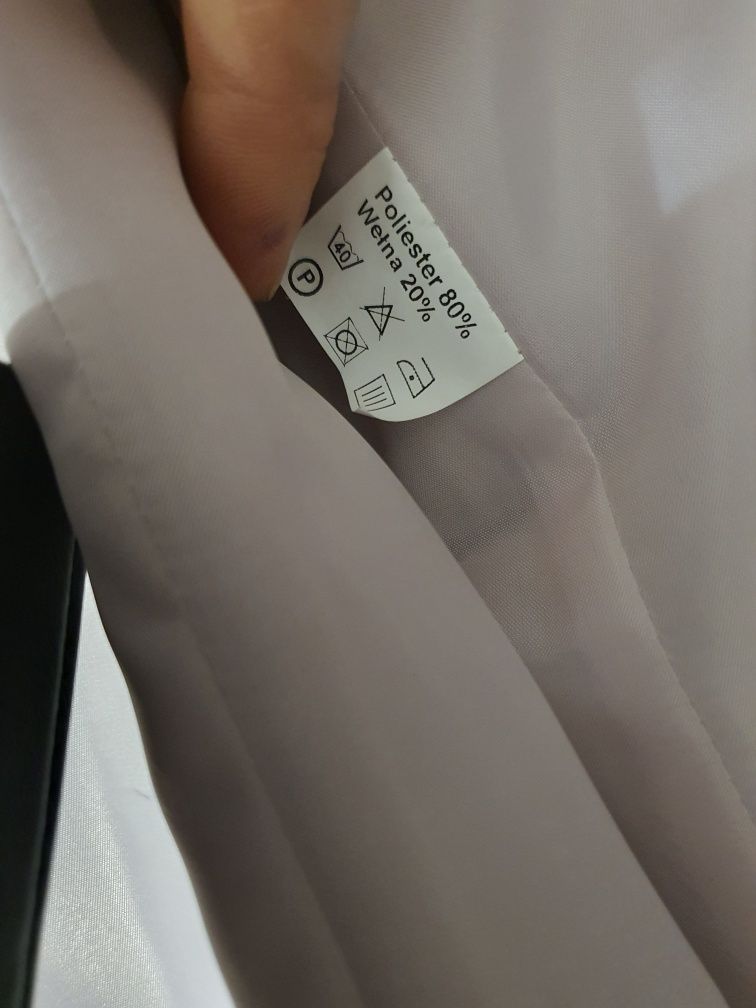 Płaszcz damski, rozmiar 42, pudrowy róż/ ala beż
