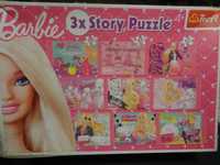 Barbie puzzle 9 sztuk z dawnych lat duże pudło 3x story