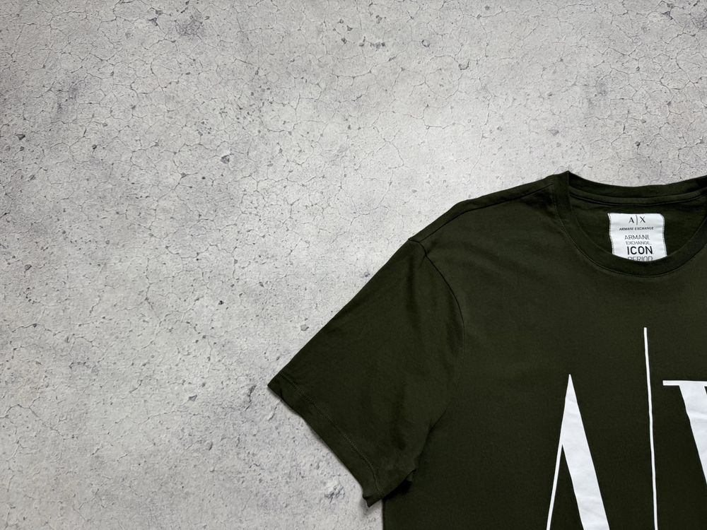 Как Новая Футболка AX Armani Exchange С Большим Логотипом S-M
