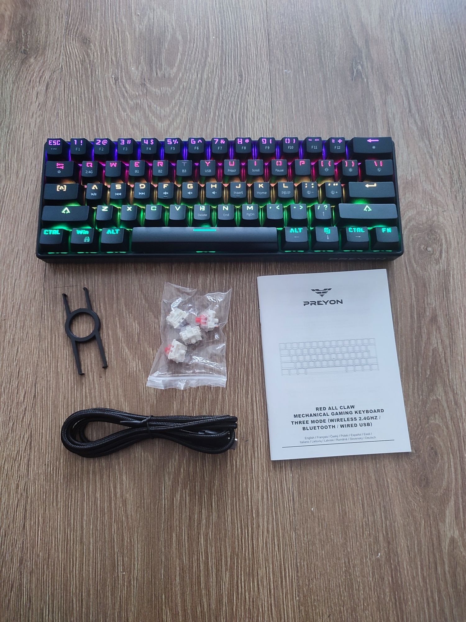Klawiatura mechaniczna Preyon Red All Claw gaming