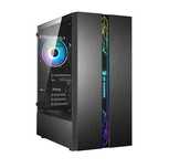Корпус ПК Runa 2e gaming, бокове скло, блок живлення, підсвітка