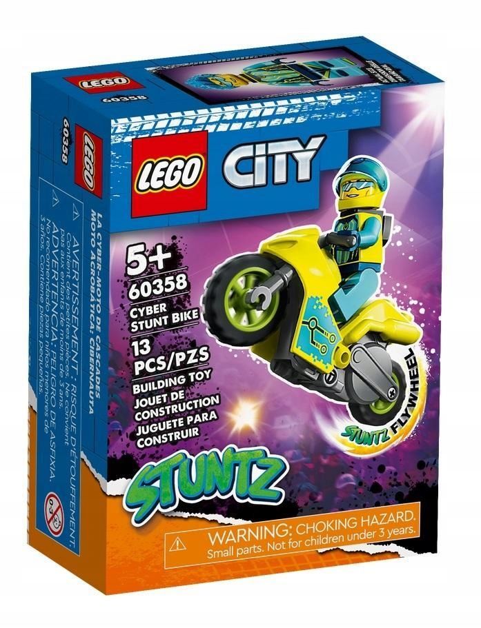 Lego City 60358 Cybermotocykl Kaskaderski, Lego
