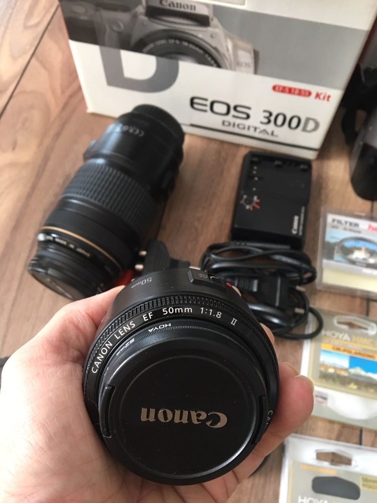 Lustrzanka Canon EOS300D + obiektywy