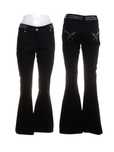 spodnie jeansowe niskim sredni stan low rise jeans szeroka nogawka S