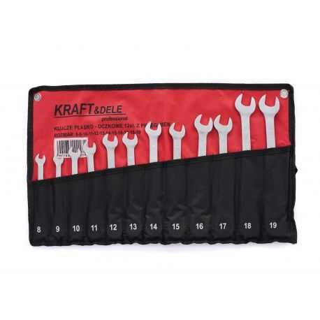 Klucze płasko oczkowe z grzechotką łamane 12el. KD10947 paragon lub FV