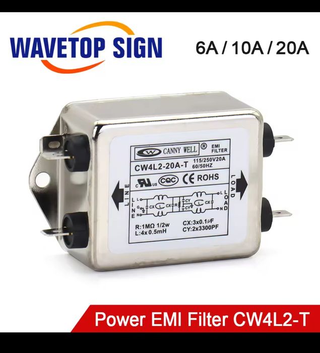 Еми фильтр, emi filter 20 ампер.
В комплекте сам фильтр и обжимы на ка