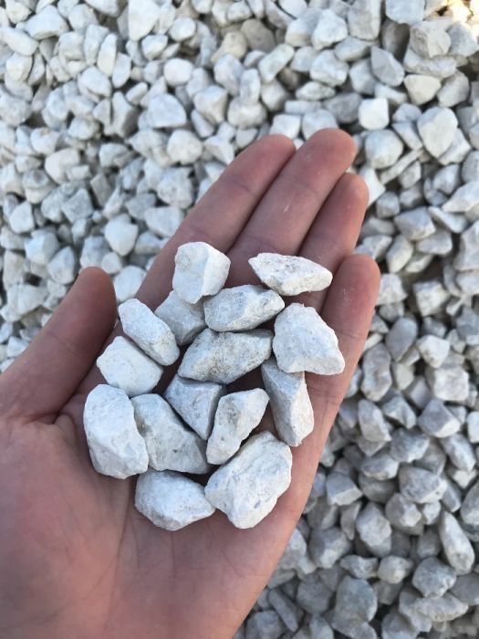 Biały Grys Śmietankowy - Biały Kamień do Ogrodu - Żwir 8-16, 16-22 mm