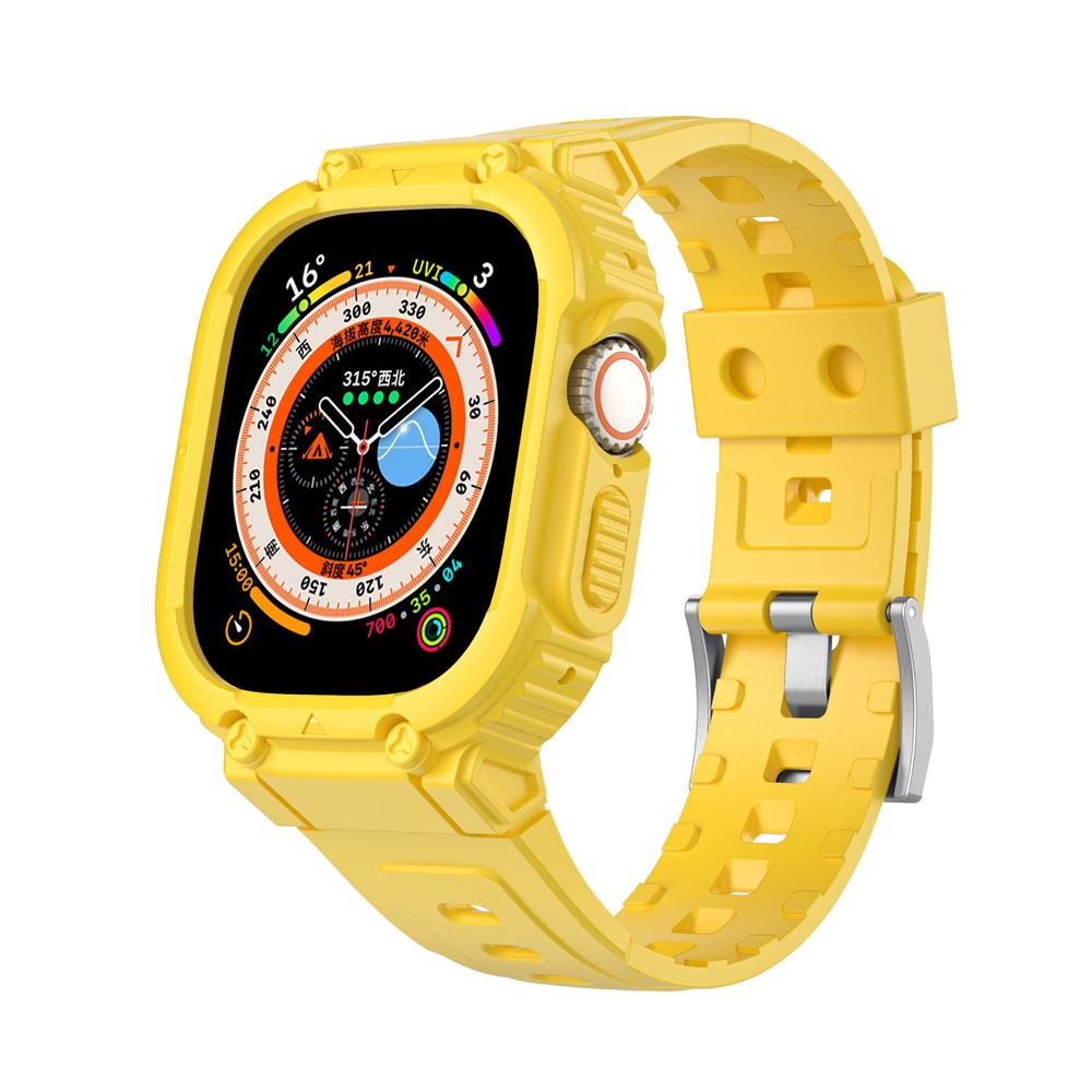 Силиконовый ремешок и чехол для Apple Watch 38/40/41/42/44/45/49 мм