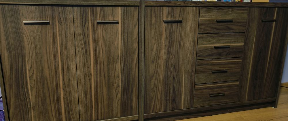 Komoda z 4 szufladami Orzech Virginia szer. 118,5 x wys 87 cm