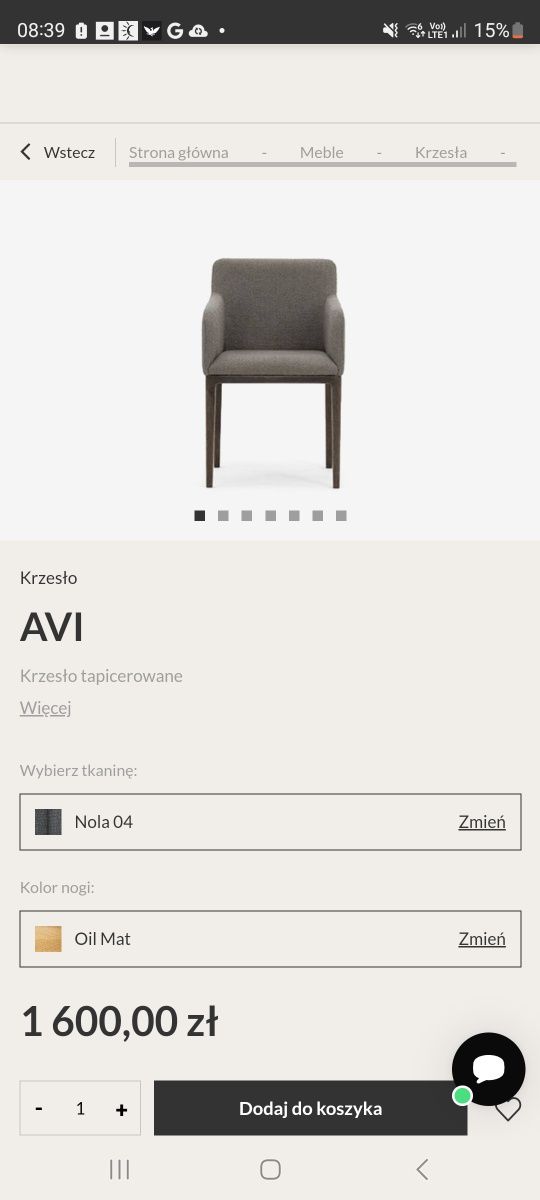 Stół i krzesła (dąb) IWC home (Morosa, avi)