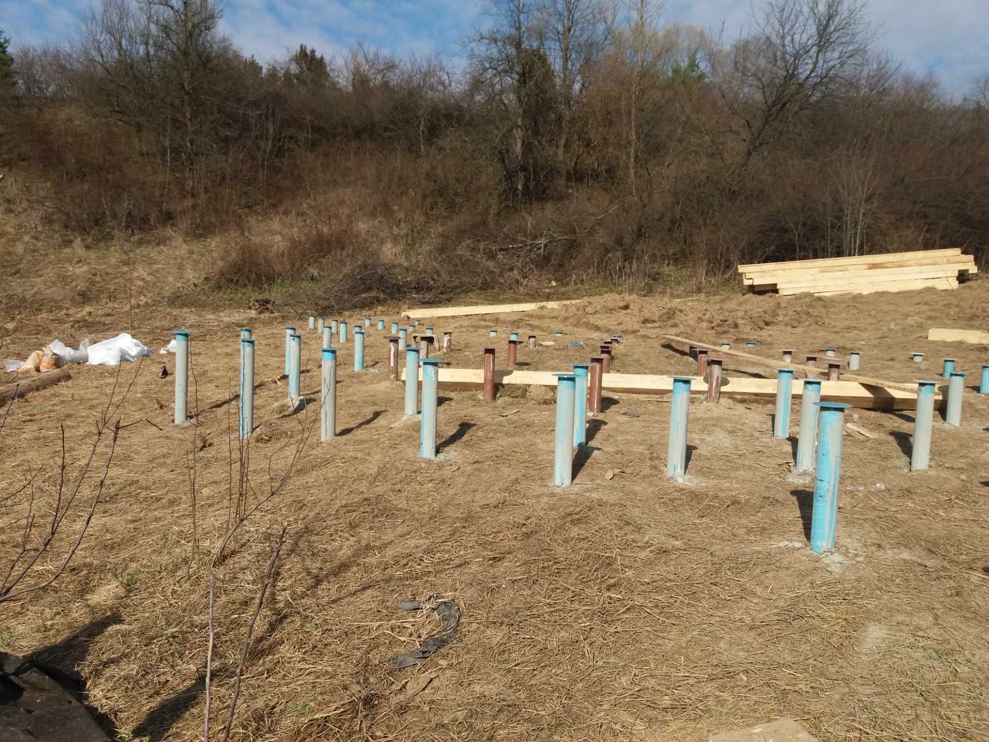 Винтовые сваи (гвинтові палі), геошурупы, фундамент столбчатый