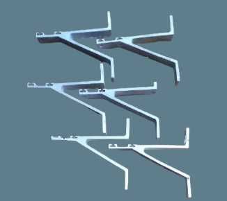 Пара шт. Алюмінієві кронштейни для гардин (кріплення сонячних панелей)