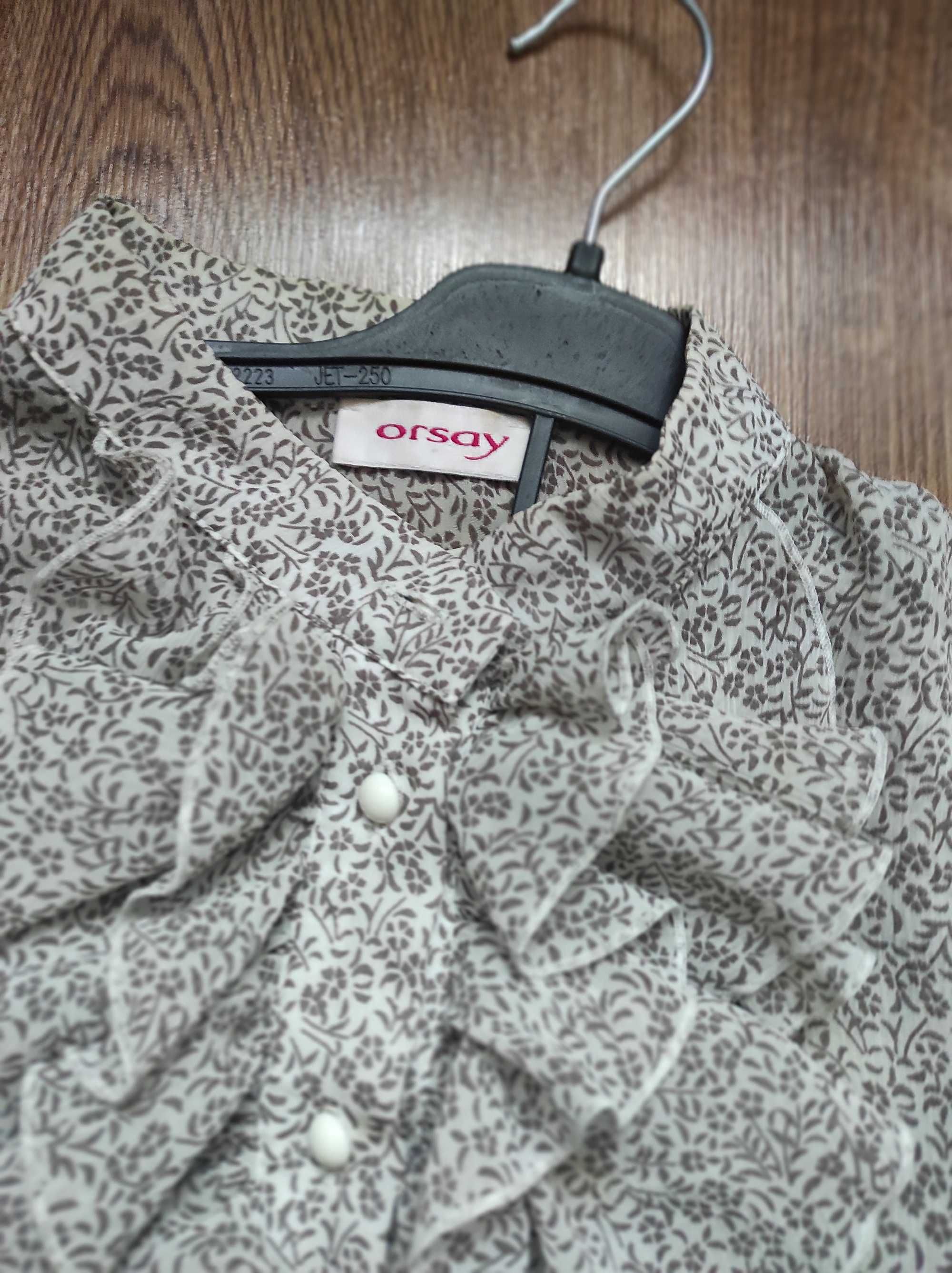 Orsay elegancka przewiewna bluzka z żabotem rozmiar 38