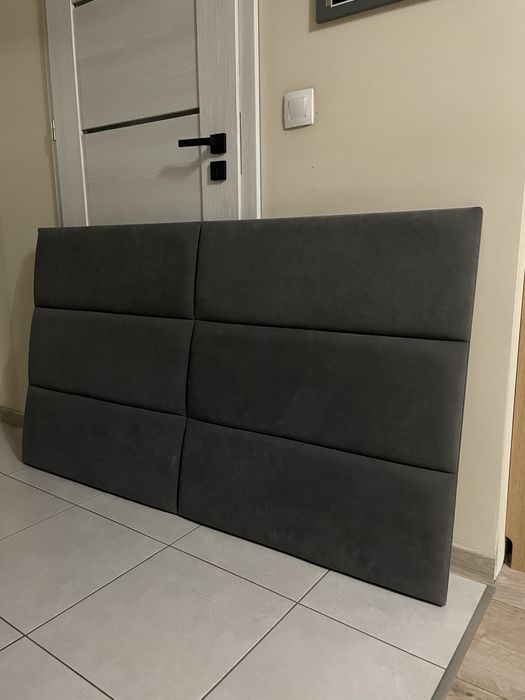 duzy welurowy zagłówek do łóżka małżeńskiego dwuosobowego