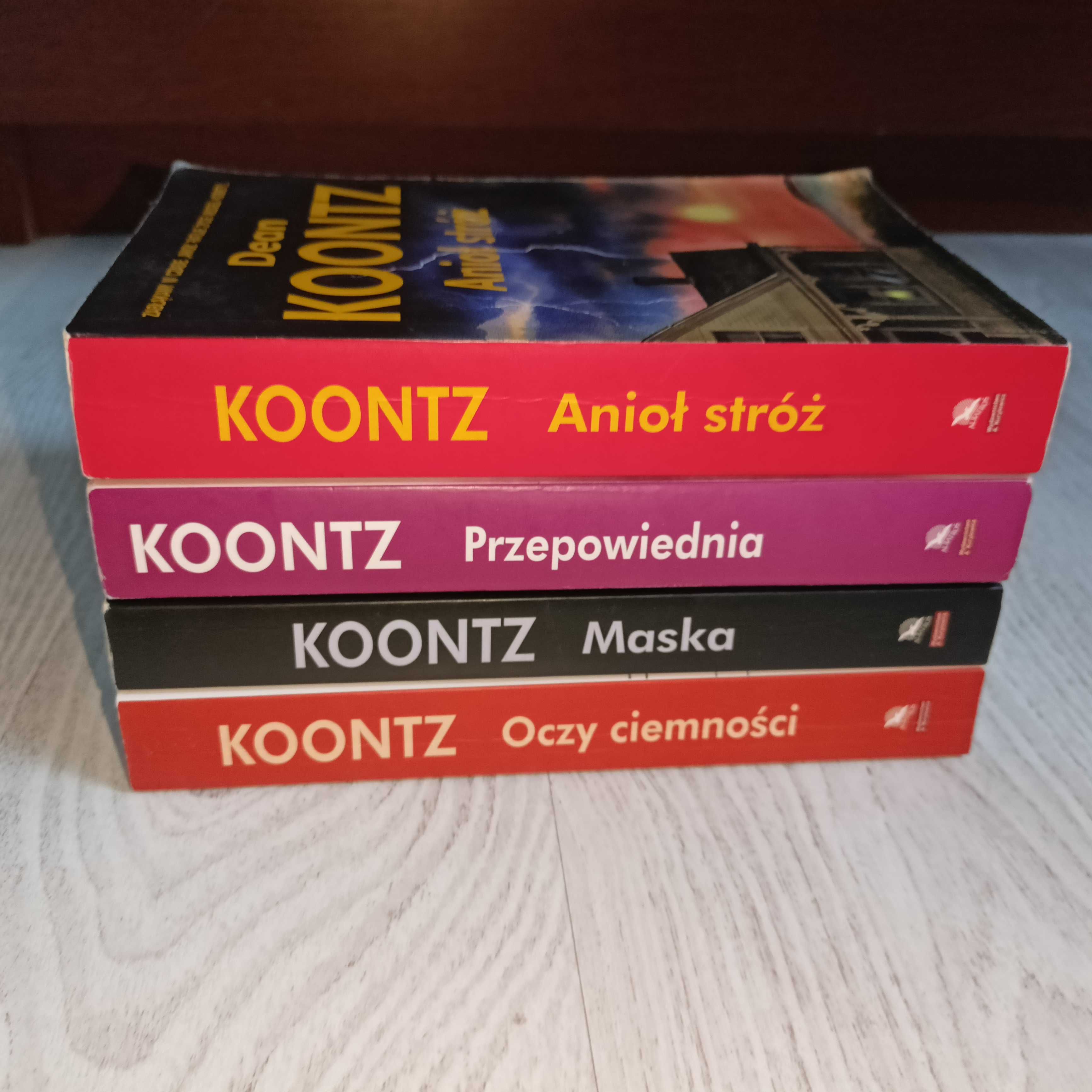 4x Dean Koontz Oczy ciemności + Anioł Stróż + Przepowiednia + Maska