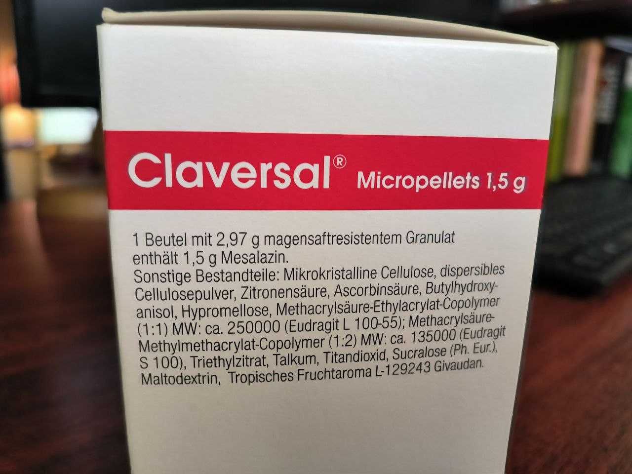 Клаверсал (Claversal) месалазін (mesalazin) 1.5g