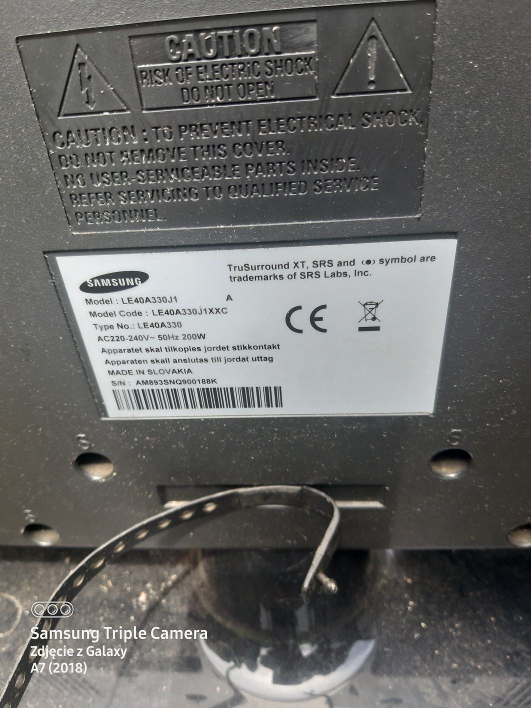 Sprzedam telewizor 40cali Samsung uszkodzony