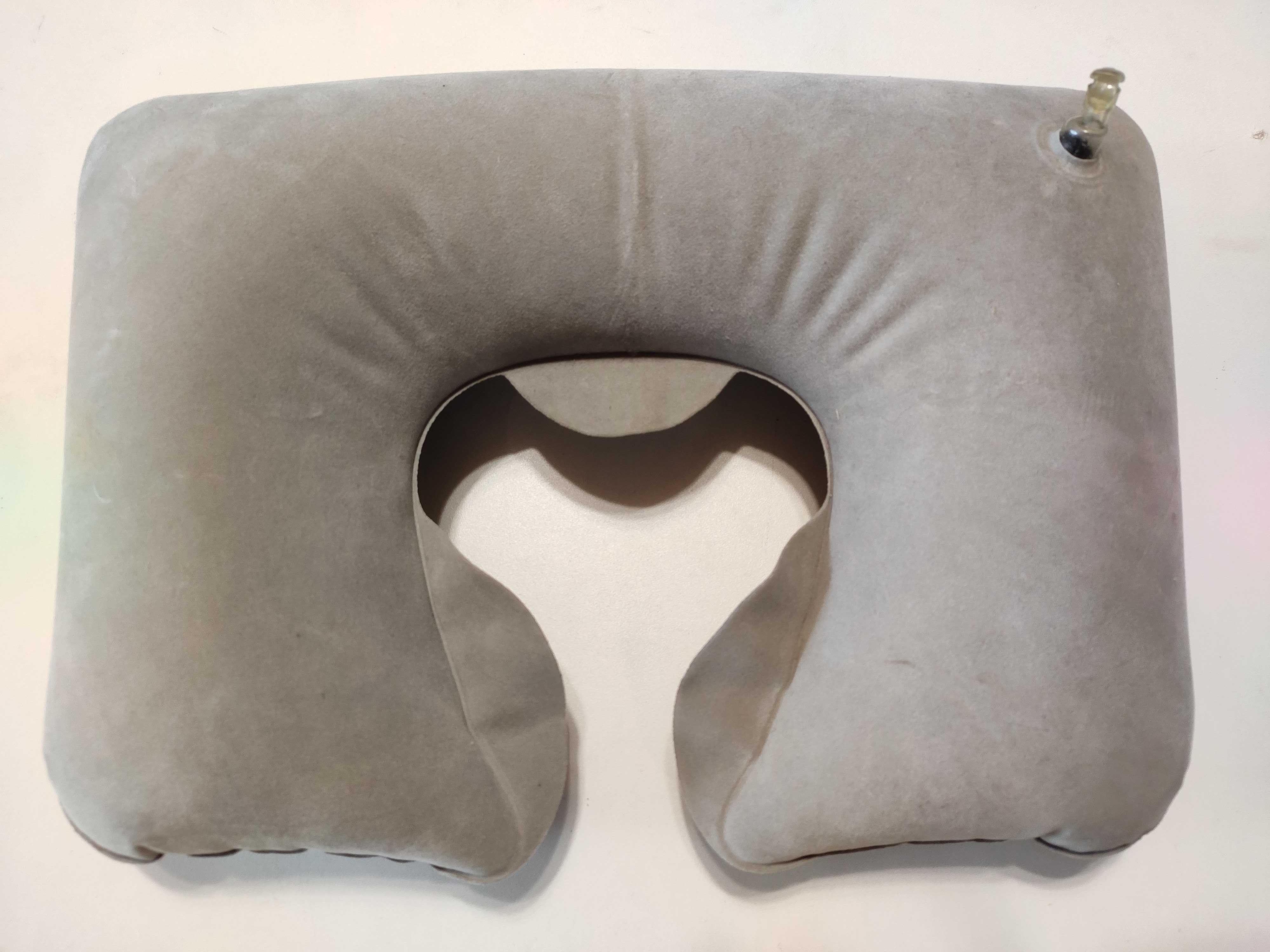 Подушка(підголовник)надувна для шиї з бархатною поверхнею,HiperDino