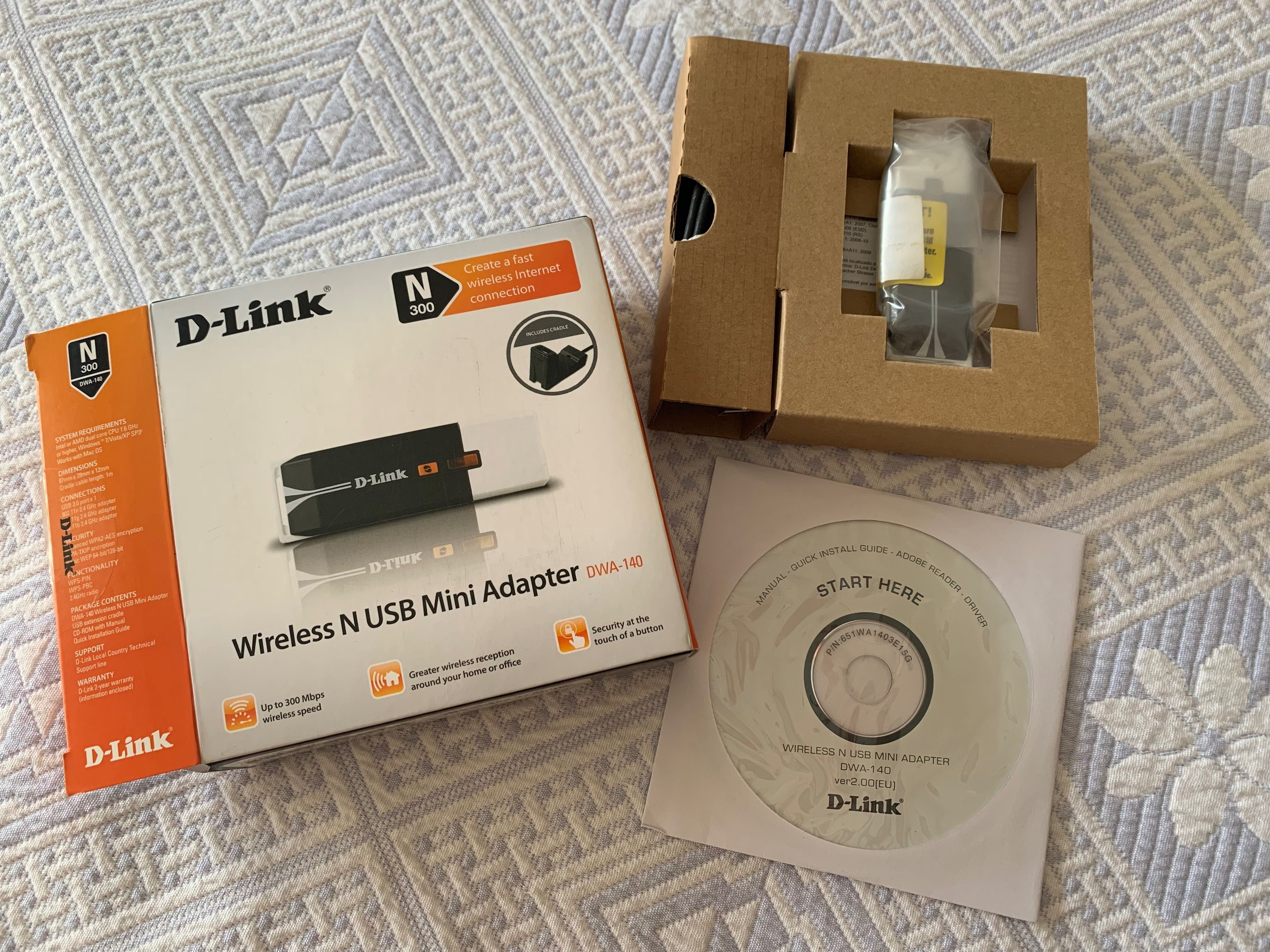 D-Link Adaptador Wi-Fi USB Wireless N DWA-140
