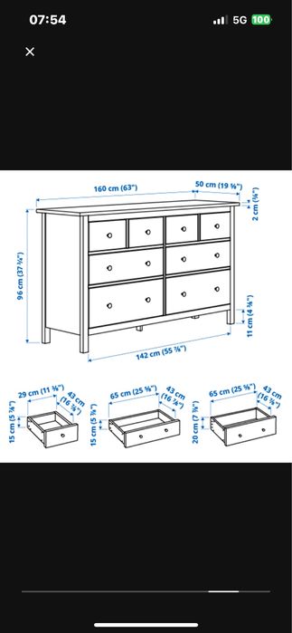 Komoda ikea hemnes biała / dostawa
