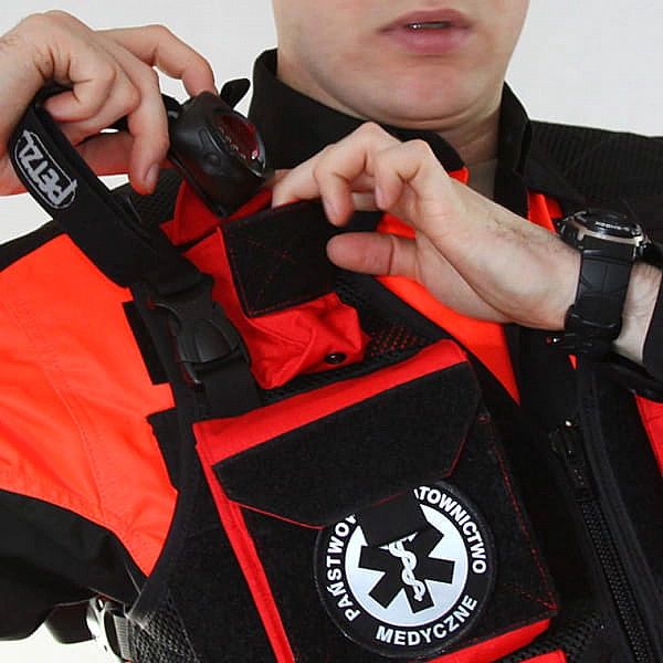 Modułowa Kamizelka Taktyczna Ratownika FLUO PRM z kompletem emblematów