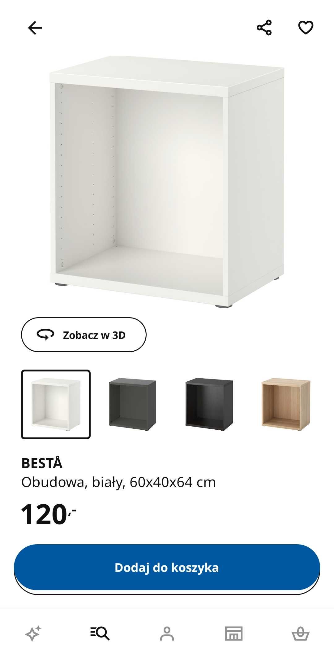 Szafka Besta Ikea z jasnobeżowymi drzwiami