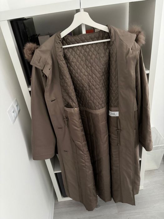 Damski zimowy płaszcz z kapturem NINO rozmiar 48