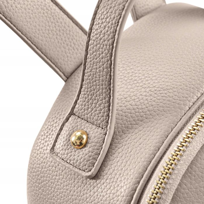 BETLEWSKI Plecak Damski Miejski Beżowy Skóra Ekologiczna Szelki Uchwyt