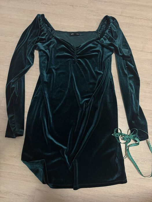 Сукня велюр ізумрудна