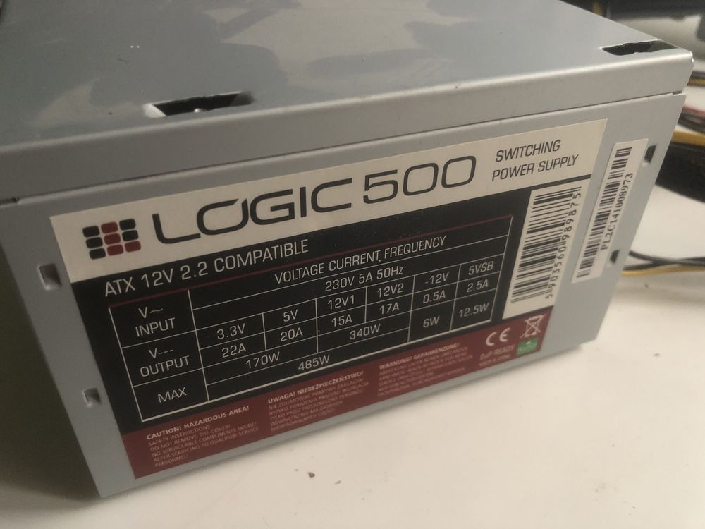 Zasilacz ATX Logic 500 485 Watt