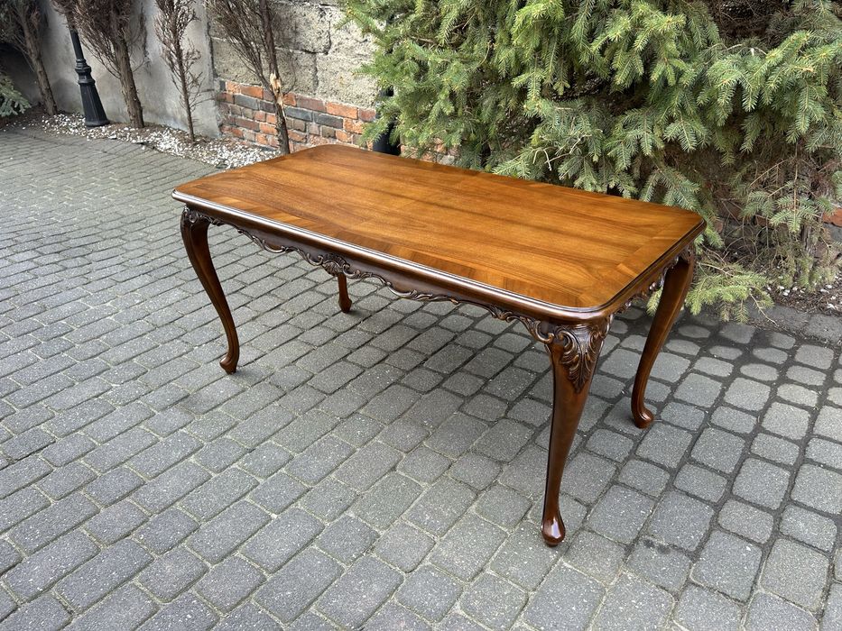 Stylowa Ława Ludwikowska Ludwik Stolik Kawowy Stół Po Renowacji