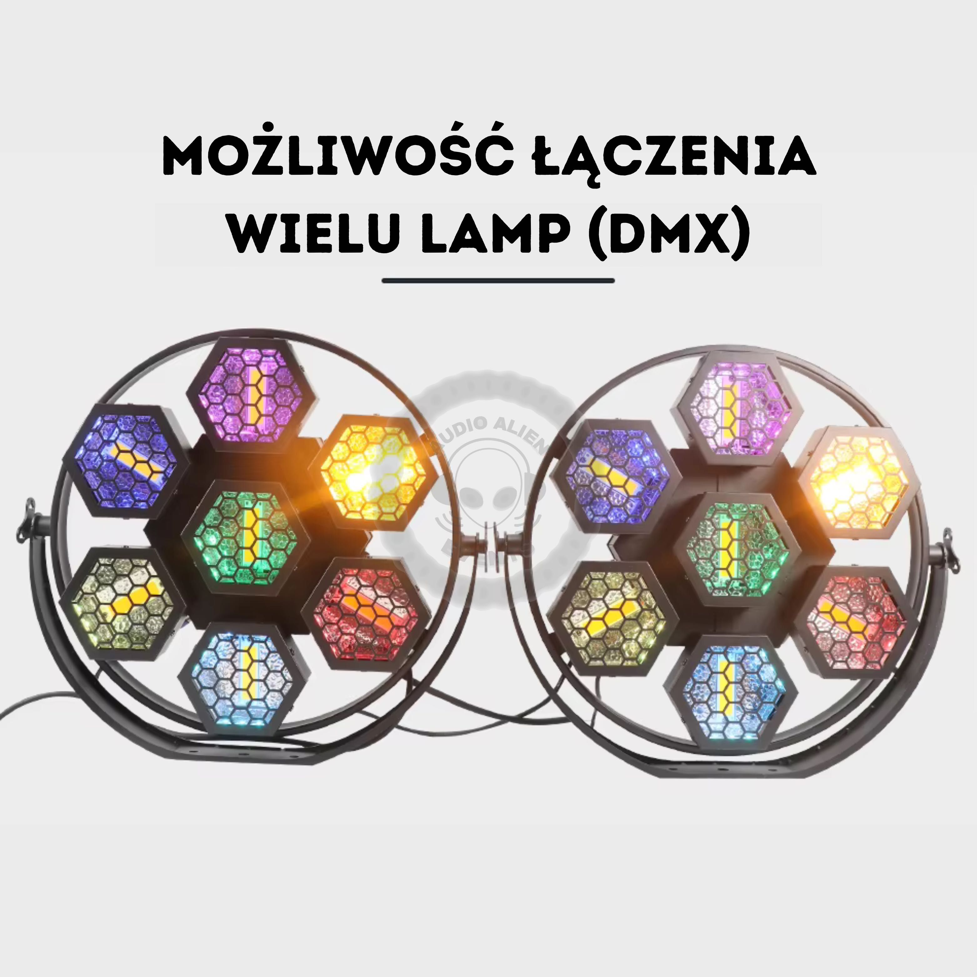 Sceniczna Lampa Retro YUER Lights DJ DMX 7 Świateł