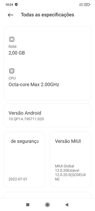 Xiaomi Redmi 9A com capa, carregador e películas de vidro temperado