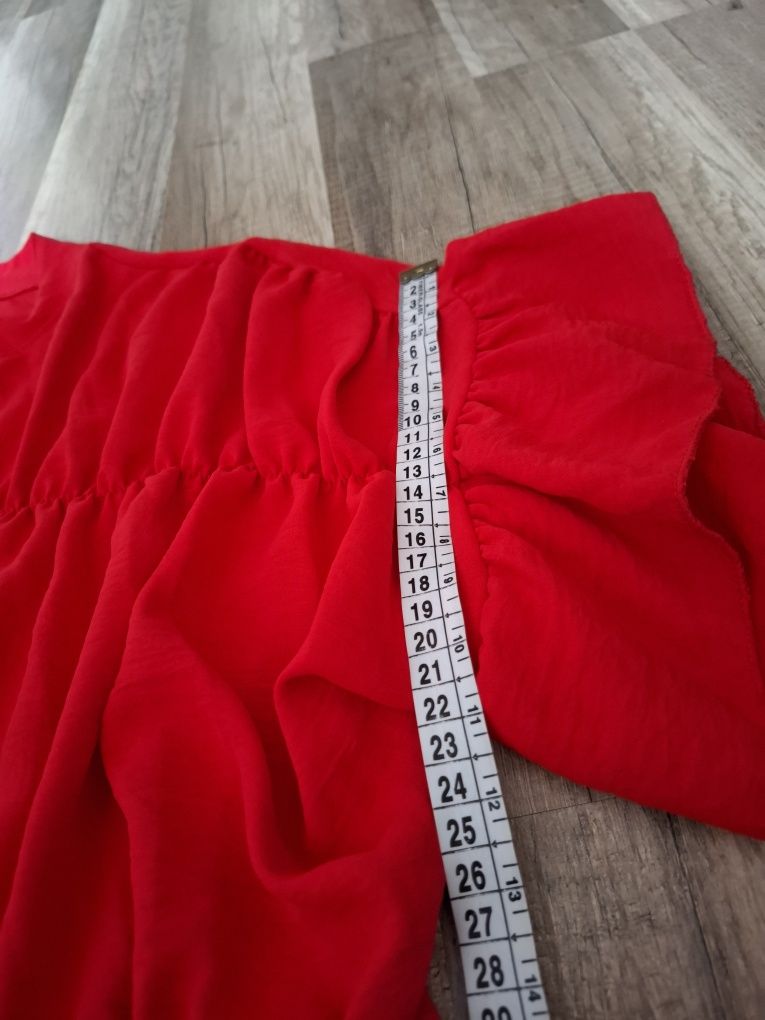 Elegancka czerwona tunika XXL