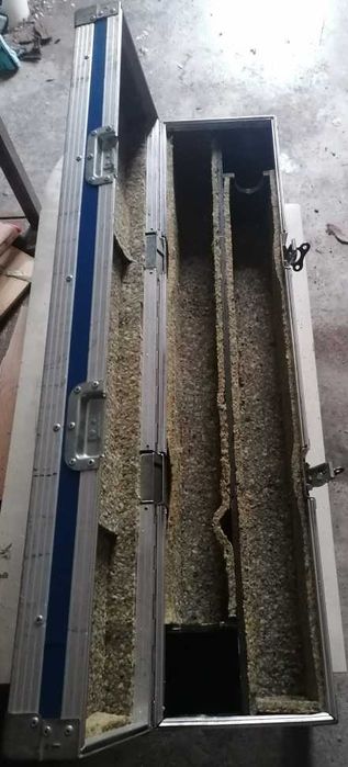 flightcase azul com 100 x 21,5 x 25