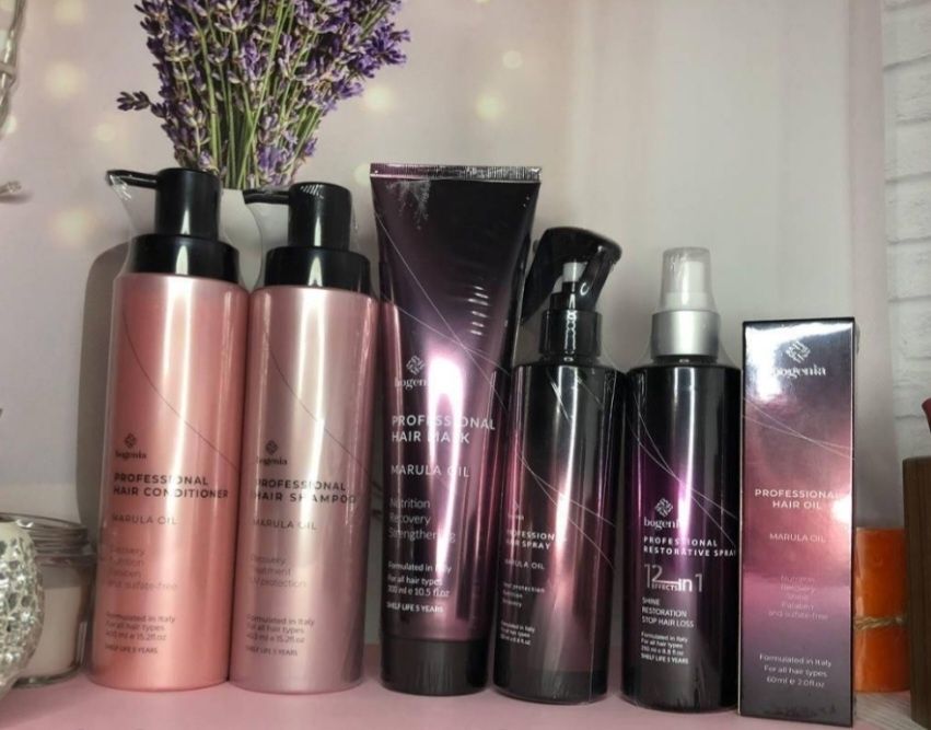 Відновлюючий спрей для волосся 12в1 з марули  Bogenia Marula